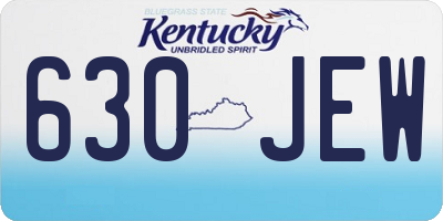 KY license plate 630JEW