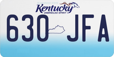 KY license plate 630JFA