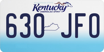 KY license plate 630JFO