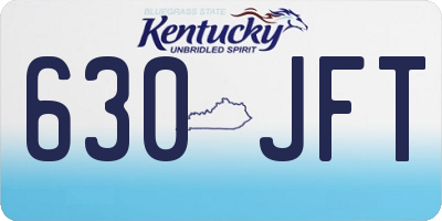 KY license plate 630JFT