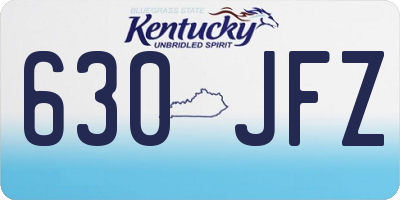 KY license plate 630JFZ