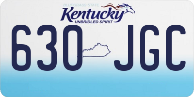 KY license plate 630JGC