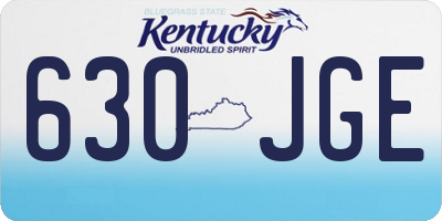 KY license plate 630JGE