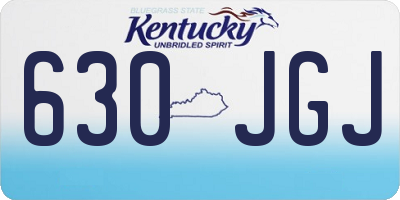 KY license plate 630JGJ