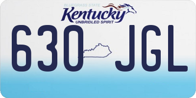 KY license plate 630JGL