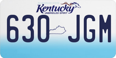 KY license plate 630JGM