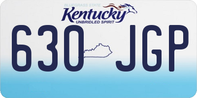 KY license plate 630JGP