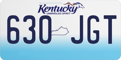 KY license plate 630JGT