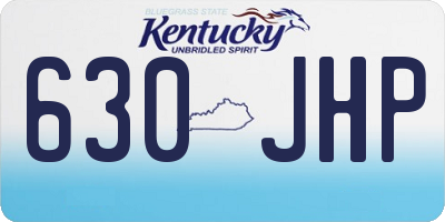 KY license plate 630JHP
