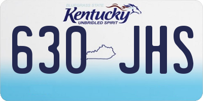 KY license plate 630JHS