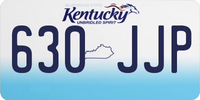 KY license plate 630JJP