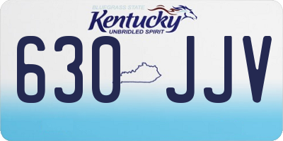 KY license plate 630JJV