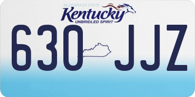 KY license plate 630JJZ