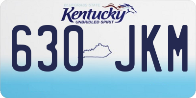 KY license plate 630JKM