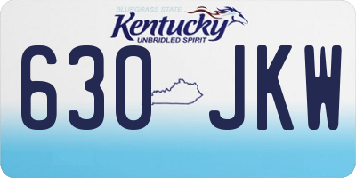 KY license plate 630JKW