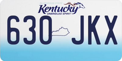 KY license plate 630JKX