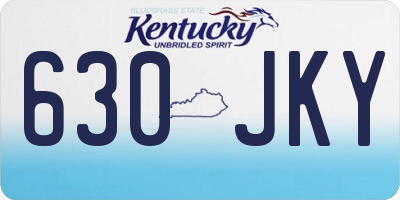KY license plate 630JKY