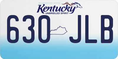 KY license plate 630JLB