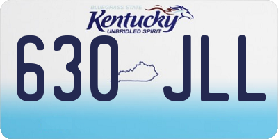 KY license plate 630JLL