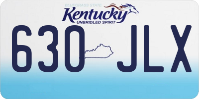 KY license plate 630JLX