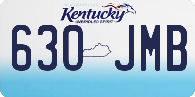 KY license plate 630JMB