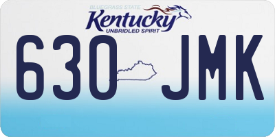 KY license plate 630JMK