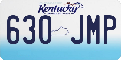 KY license plate 630JMP