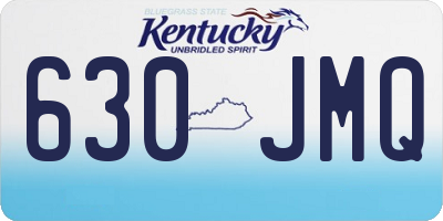 KY license plate 630JMQ