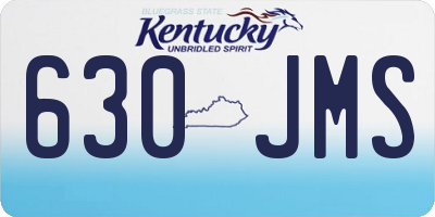 KY license plate 630JMS