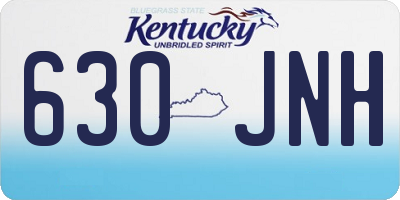 KY license plate 630JNH