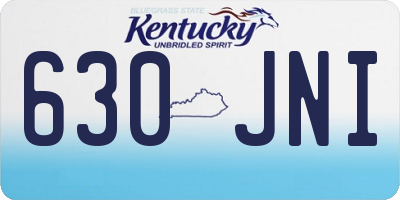 KY license plate 630JNI