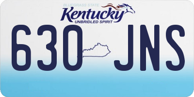 KY license plate 630JNS