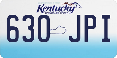 KY license plate 630JPI