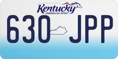 KY license plate 630JPP
