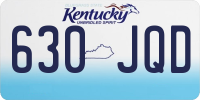 KY license plate 630JQD