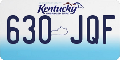 KY license plate 630JQF