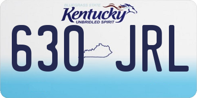 KY license plate 630JRL
