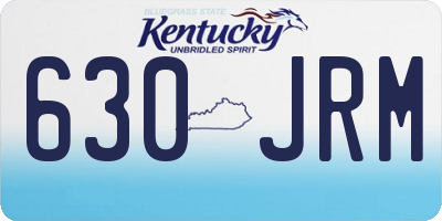 KY license plate 630JRM