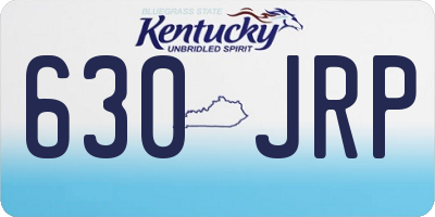 KY license plate 630JRP