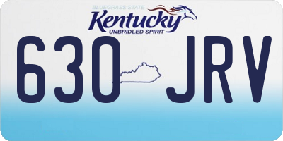 KY license plate 630JRV