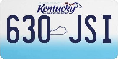 KY license plate 630JSI