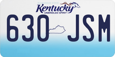 KY license plate 630JSM