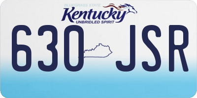 KY license plate 630JSR