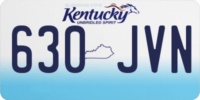 KY license plate 630JVN