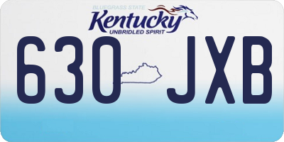 KY license plate 630JXB