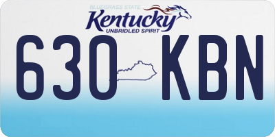 KY license plate 630KBN