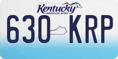 KY license plate 630KRP