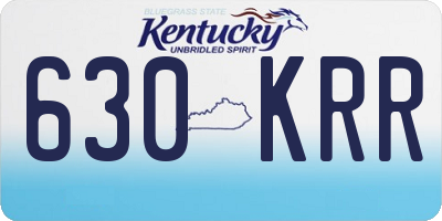 KY license plate 630KRR