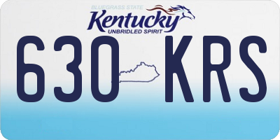 KY license plate 630KRS