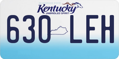 KY license plate 630LEH
